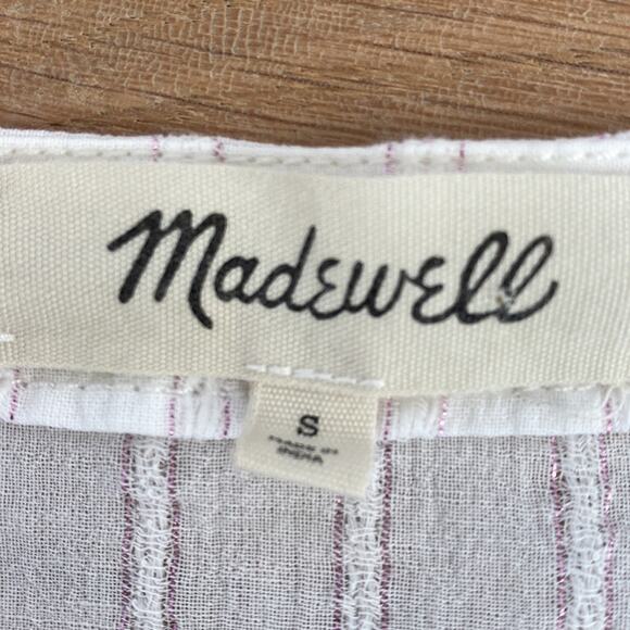 Madewell Cream Peplum Top Small - Picture 4 of 9